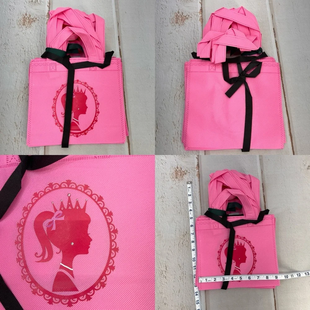 Pieces Pink Girls Party Favor Treat Bags Hot Pink Princess Gift‎ Bags Candy Bags